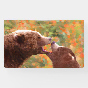 Lona Grizzly Bear Mom and Cub Painting - Wildlife Art