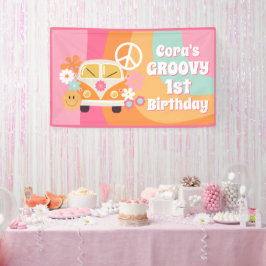 Lona Groovy 1er Cumpleaños