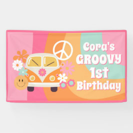 Lona Groovy 1er Cumpleaños