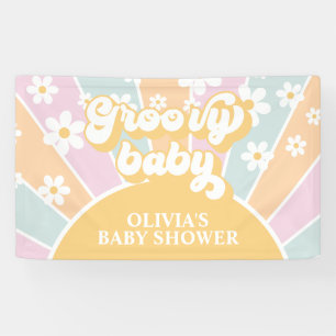 Lona Groovy Baby Retro Sol Pastel Daisy