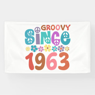Lona Groovy desde 1963 60º cumpleaños
