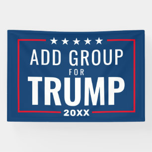 Lona Grupo personalizado para Trump 2024 - azul rojo