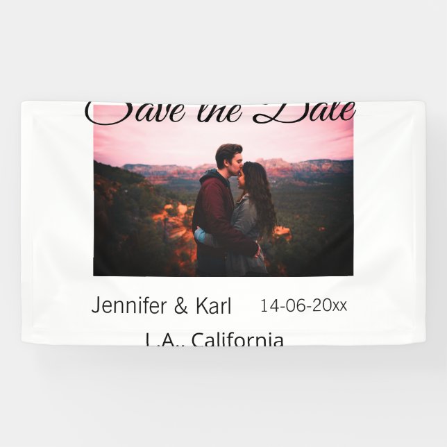 Lona Guardar la fecha añadir nombre de la pareja lugar  (Horizontal)