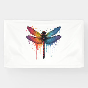 Lona Guay Dragonfly sobre la libélula pintada de colore