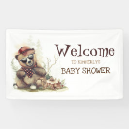 Lona Guay Little Lumberjack Bear Bienvenida Baby Shower