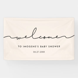 Lona Guión caprichoso lindo Bebé ducha Bienvenida