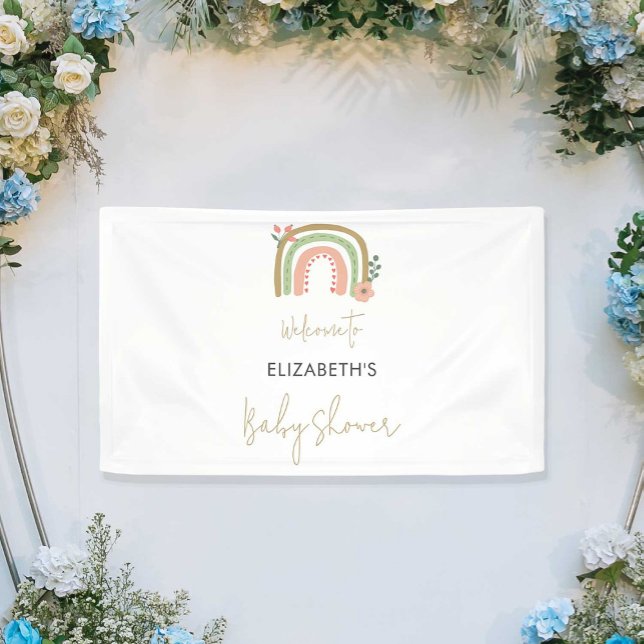 Lona Guión de bienvenida de bienvenida de Rainbow Boho  (Subido por el creador)