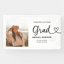 Guión de foto de graduación con corazón