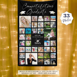 Lona Guión de Moda de Collage de fotos de graduación Ne