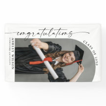 Guión elegante moderno 1 Foto Graduación vertical