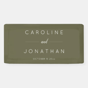 Lona Guion minimalista moderno Bodas personalizadas de 