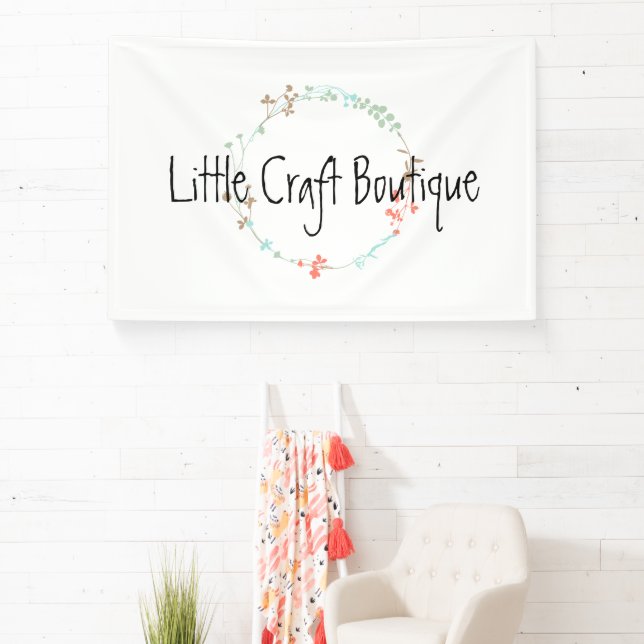 Lona Guirnalda de arte de línea de flores silvestres el (in situ)