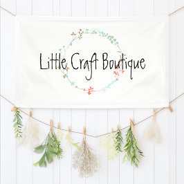 Lona Guirnalda de arte de línea de flores silvestres el