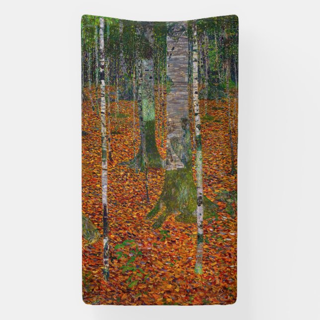 Lona Gustav Klimt - Bosque de abedules (Vertical)
