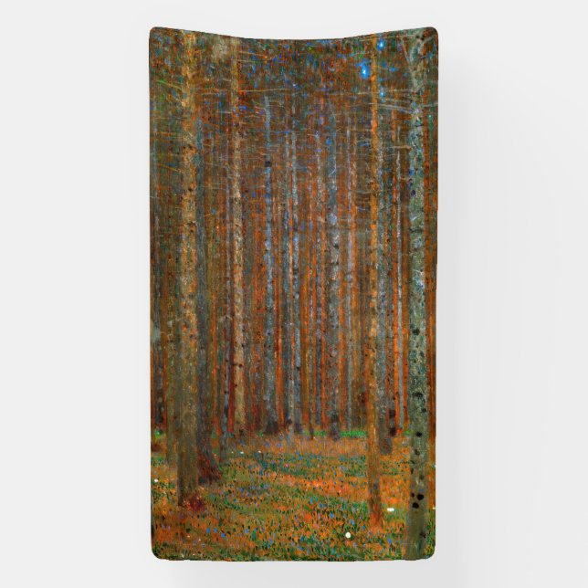 Lona Gustav Klimt - Bosque Pino de Tannenwald (Vertical)