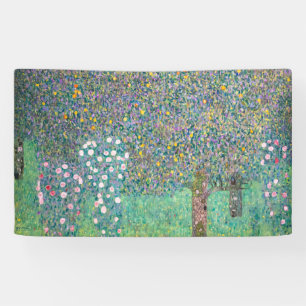 Lona Gustav Klimt - Rosebushes bajo los árboles