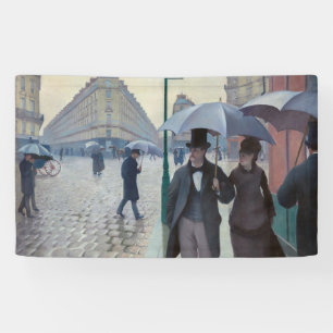 Lona Gustave Caillebotte - Calle de París; Día lluvioso
