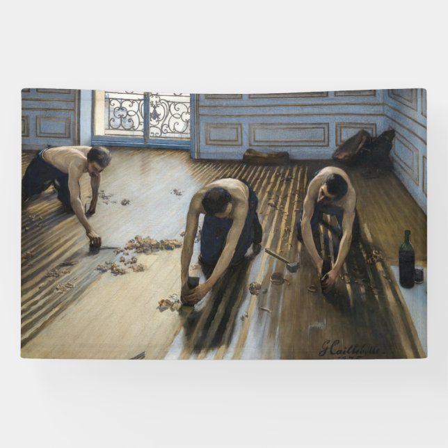 Lona Gustave Caillebotte - Los rascacielos del piso (Horizontal)