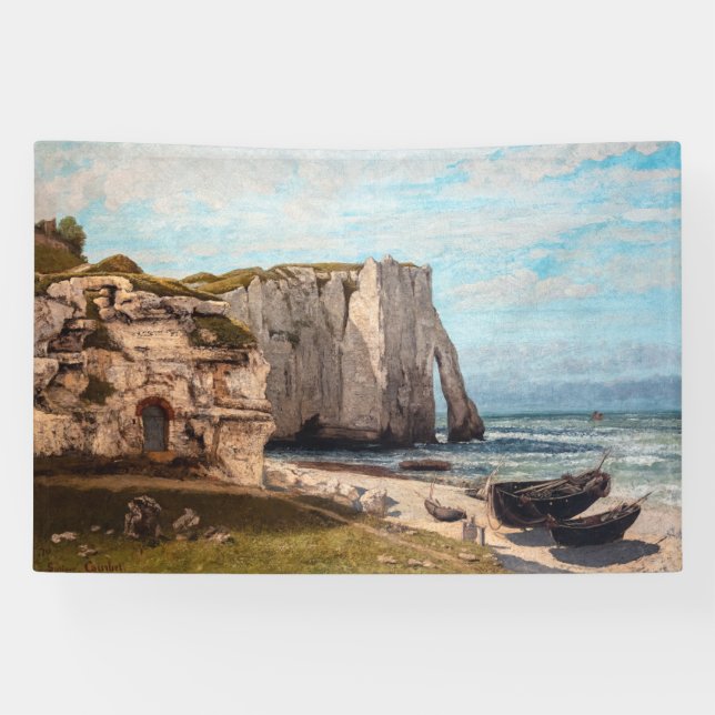 Lona Gustave Courbet - Acantilados en Etretat después d (Horizontal)
