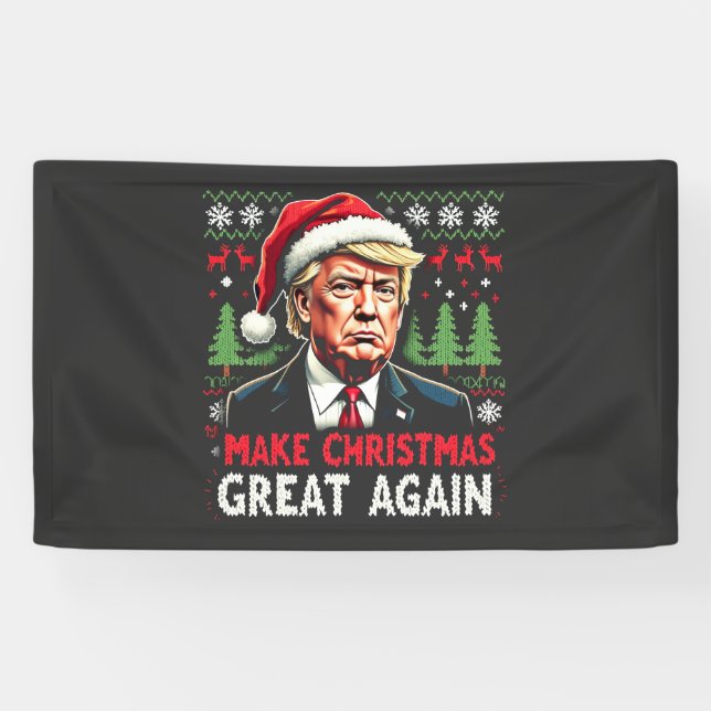 Lona Hacer a los Navidades grandes de nuevo feas navida (Horizontal)