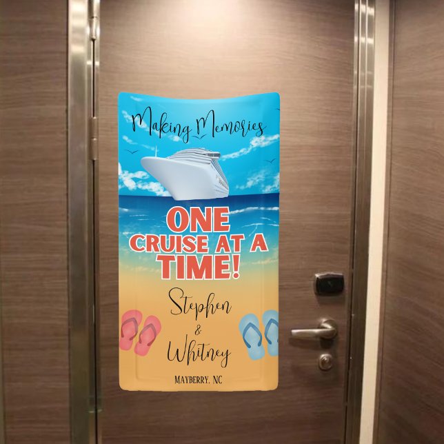 Lona Hacer De Los Recuerdos Una Puerta De Cruceros A La (Personalized Couple's Fun Cruise Door Banner)