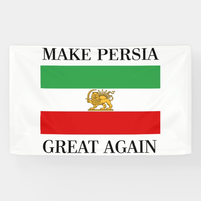 Lona Haga Persia gran otra vez - Shah de la bandera de (Horizontal)