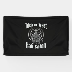 Lona Hail Satan Pentagram Goat Halloween