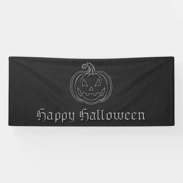 Lona Halloween con linterna de Jack O' (Horizontal)