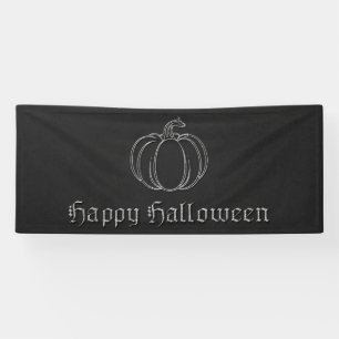 Lona Halloween de calabaza de plata
