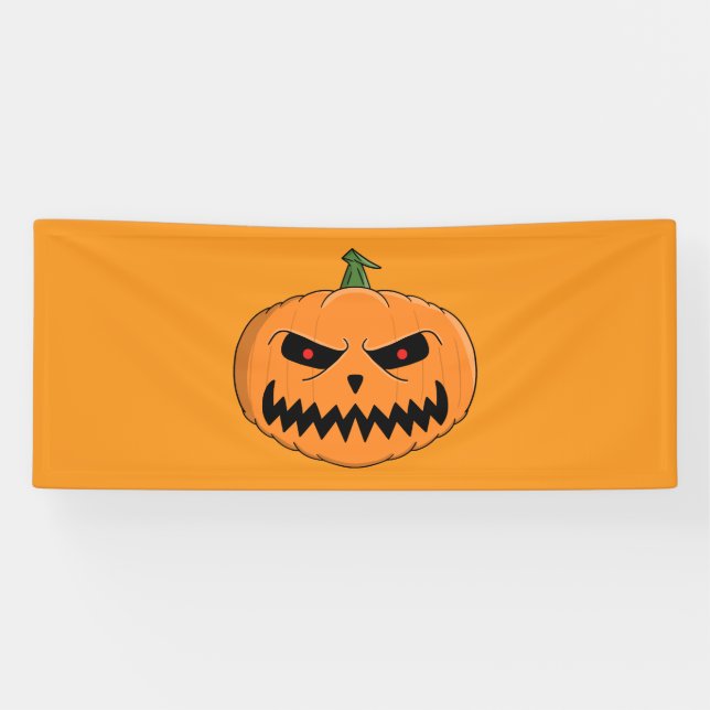 Lona Halloween de Menacing Jack O'Lantern (Horizontal)
