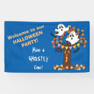 Lona Halloween del árbol fantasma