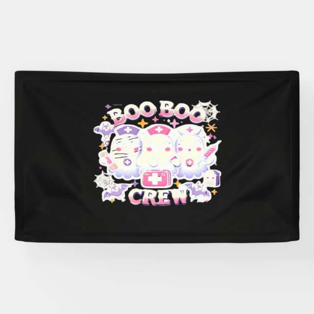 Lona Halloween Enfermera Ghost Squad Boo Crew Funny Spo (Horizontal)