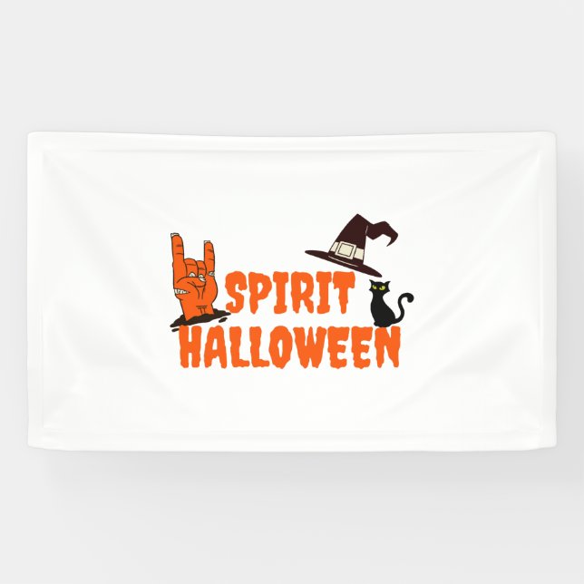 Lona Halloween espiritual (Horizontal)