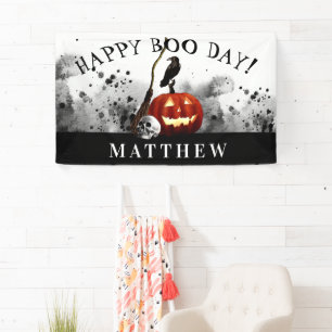Lona Halloween Happy Boo Day Birday