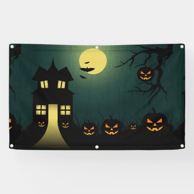 Lona Halloween Haunted Scene (Horizontal)