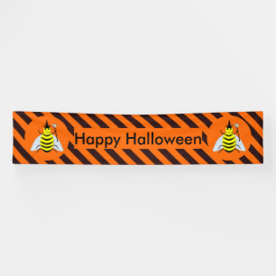 Lona Halloween Magic Bee Witch Naranja y Black Stripes