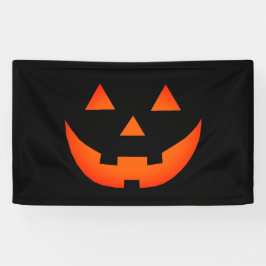 Lona Halloween naranja negro Jack o lantern