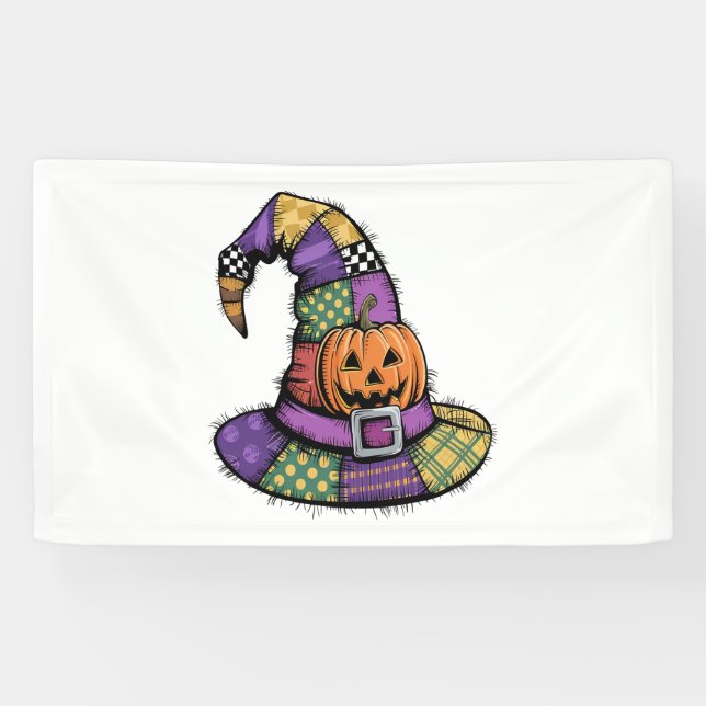 Lona Halloween Patchwork Witch Gorra Spooky (Horizontal)