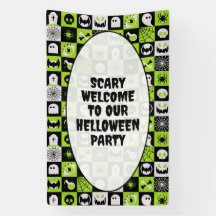 HALLOWEEN - Patrón - Iconos Negro Verde