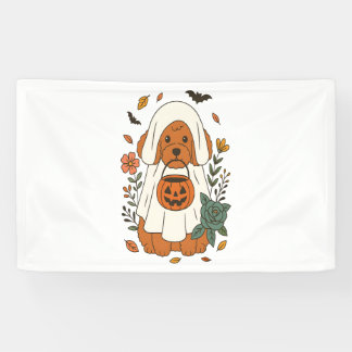 Lona Halloween Poodle with Fall Flowers