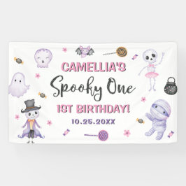 Lona Halloween, primer cumpleaños de Spooky One Chicas