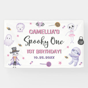Lona Halloween, primer cumpleaños de Spooky One Chicas