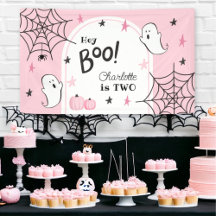 Halloween rosa Cumpleaños Cute Fantasma Hey Boo
