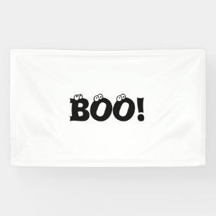 Lona Halloween Scary Boo! eyeballs decoración blanca ne