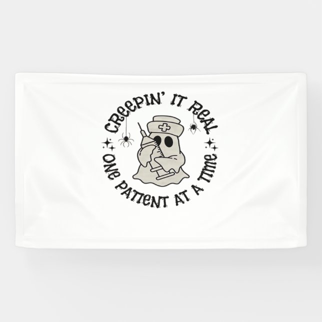 Lona Halloween sobre la salud, un paciente real (Horizontal)