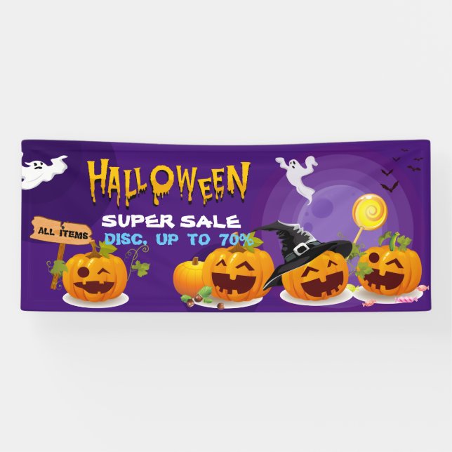 Lona Halloween Super Sale Promotion Banner  (Horizontal)