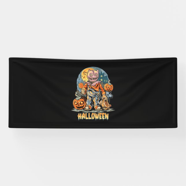 Lona Halloween Y Cat (Horizontal)