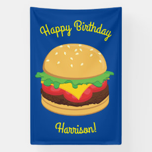 Lona Hamburger Birthday Party Burger