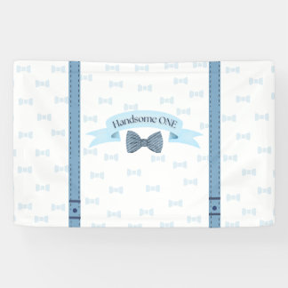 Lona Handsome One Baby Boy First Birthday Banner