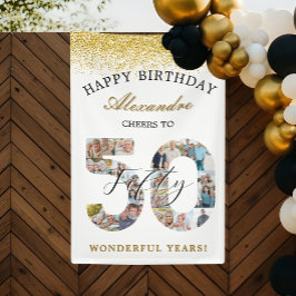 Lona Happy Birthday Cheers To 50 Years Photo Collage